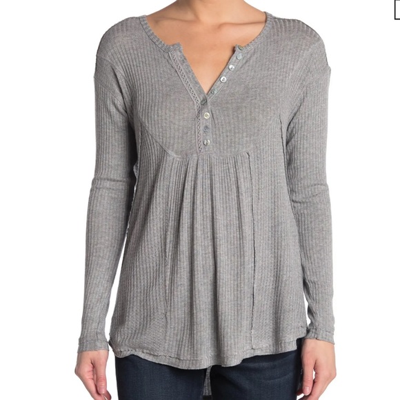 Sweet Romeo Waffle Knit Oversized Henley Size Small - Picture 1 of 8